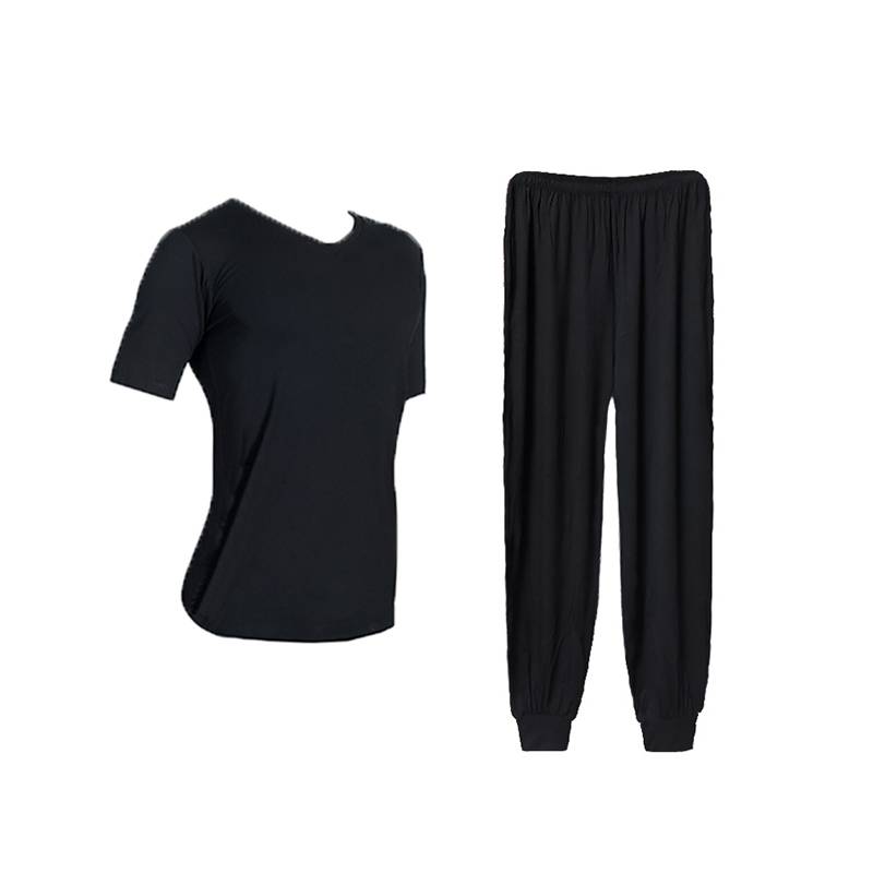 Dance clothes practice service men's loose student -shaped physical clothing modern dance Lauding dance Modal top pants suit