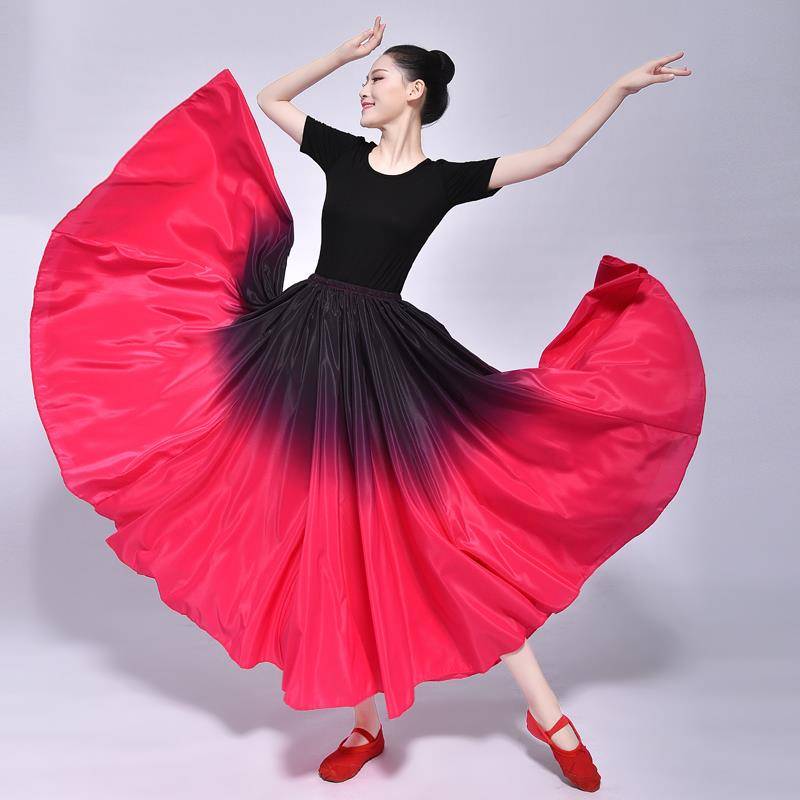 Chinese dance clothing Xinjiang dance practice skirt in the lights in the lights