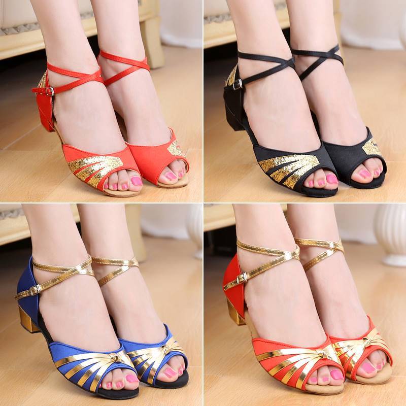 High-quality silver, Latin dancing sandals, little children, student exams, competitions, stage shows
