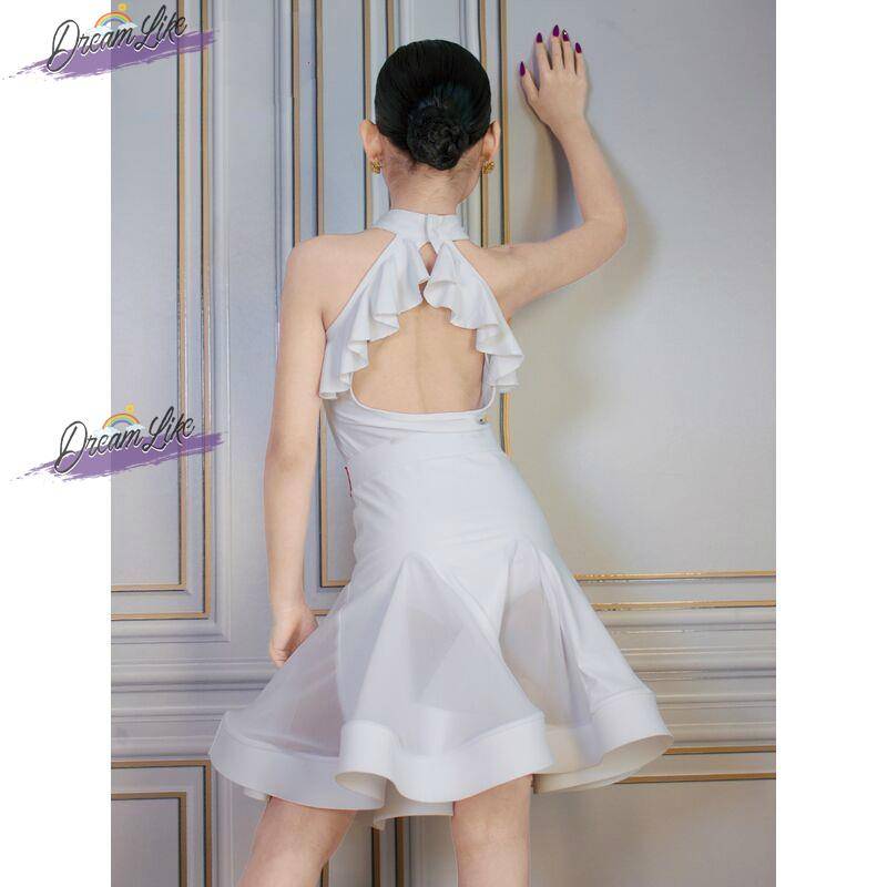 Summer Latin Dance Service 2024 New Girls and Children's Training Higher Series Professional Competition Performance Dance Skirt Set Set