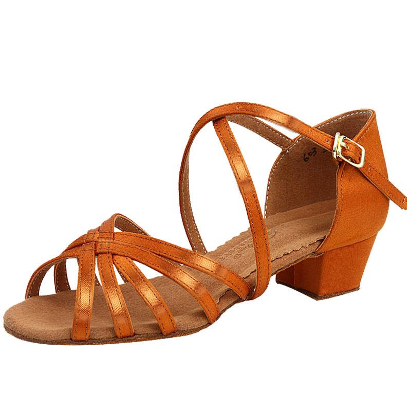 Spot Latin dance D shoes girl children, girls, girls, soft bottom, high -heeled soft bottom professional dance shoes beginner