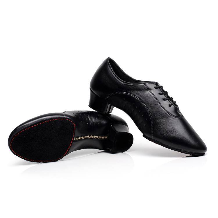 Men's Latin Dance Shoes Boys Shoes Children Body Black Dance Shoes Children's Adult Soft Bottom Practice Shoes 