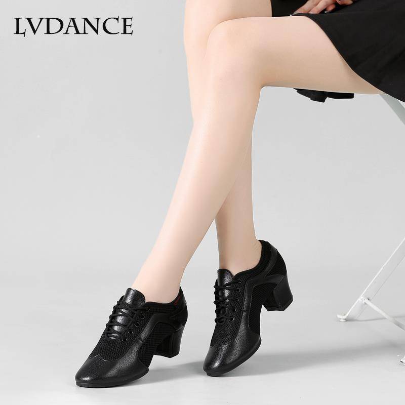 Professional Latin dance shoes teacher shoes adult ladies dance shoes soft bottom heel dancing dance dancing body shoes