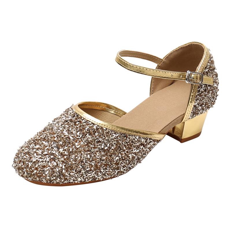 Children's Latin Dance Shoes Girls Soft Bottom Practice Shoes Girl Performing Performance Shoes Princess Shoes Children's Beginner Dance Shoes
