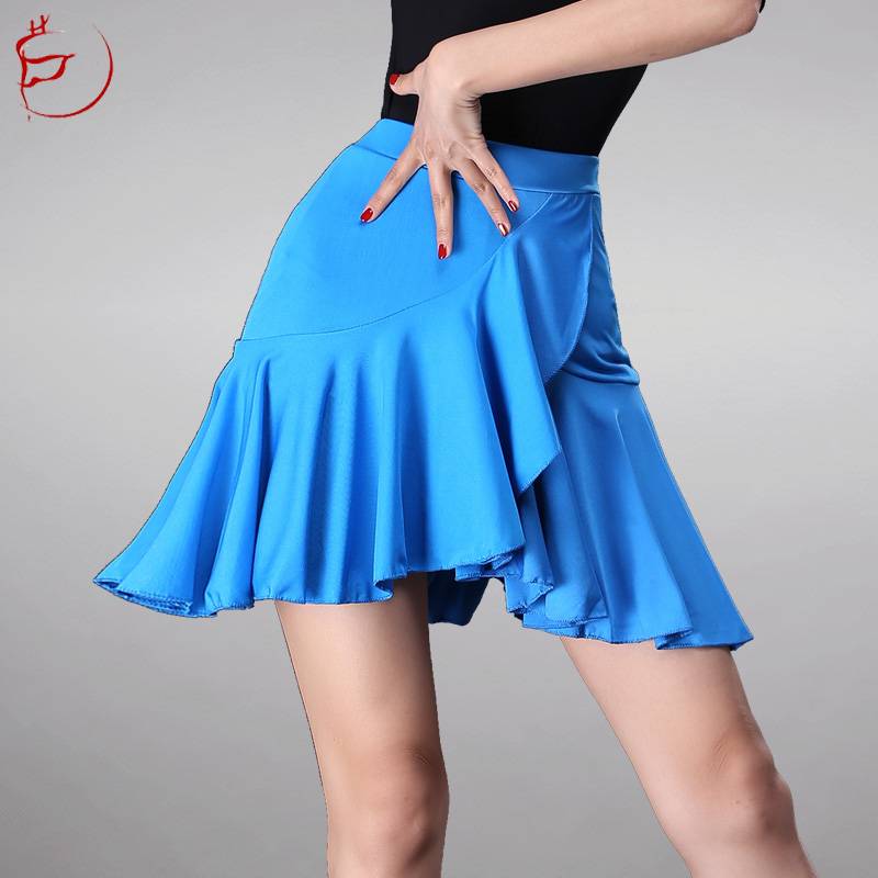 New Latin dance skirt Female adult skirt new dance performances, lotus leaf skirt professional dance exercises