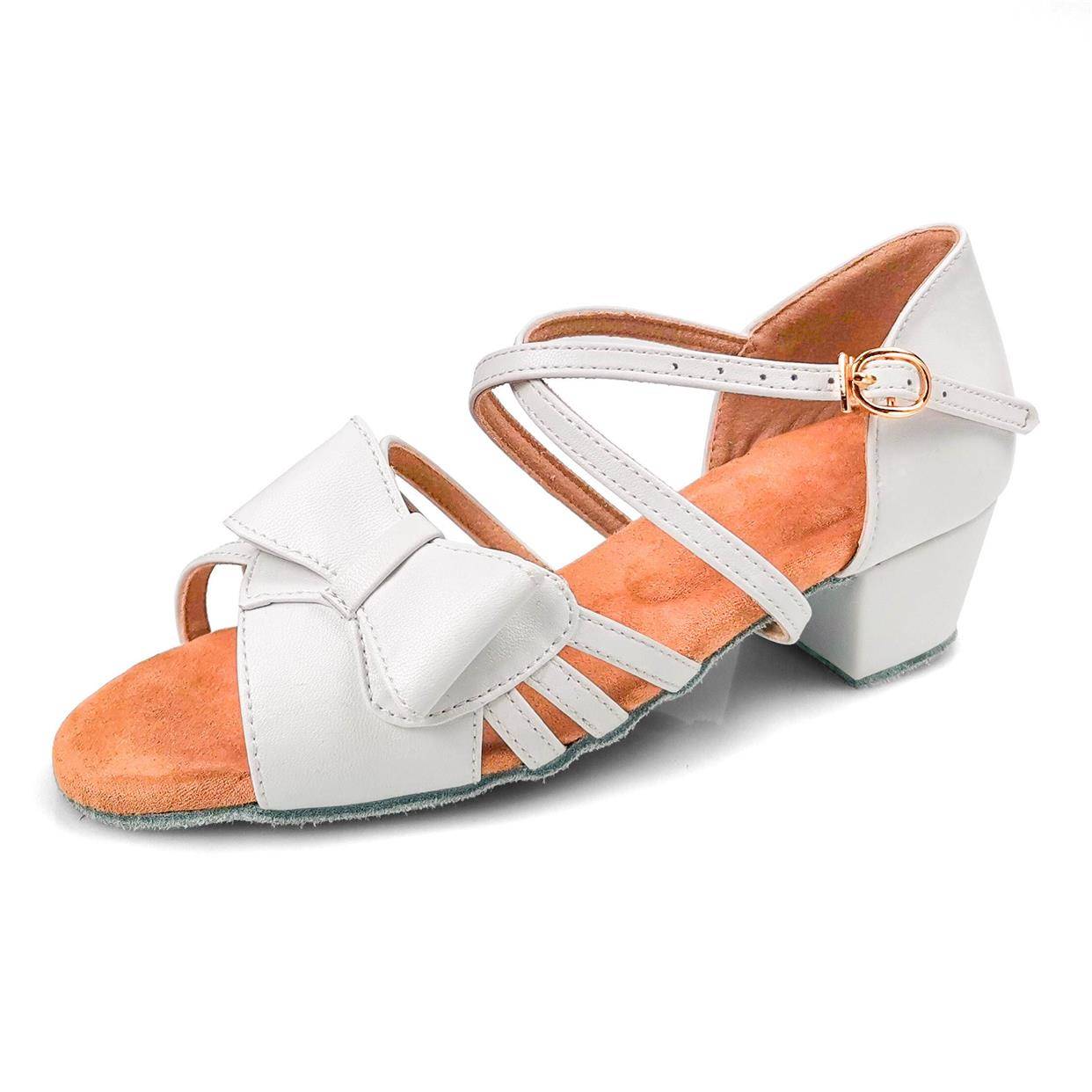 A Balion Dance Shoes Children's Soft -bottom Dance Shoes Children White Latin Shoes Girls Professional Dance Shoes Female Competition