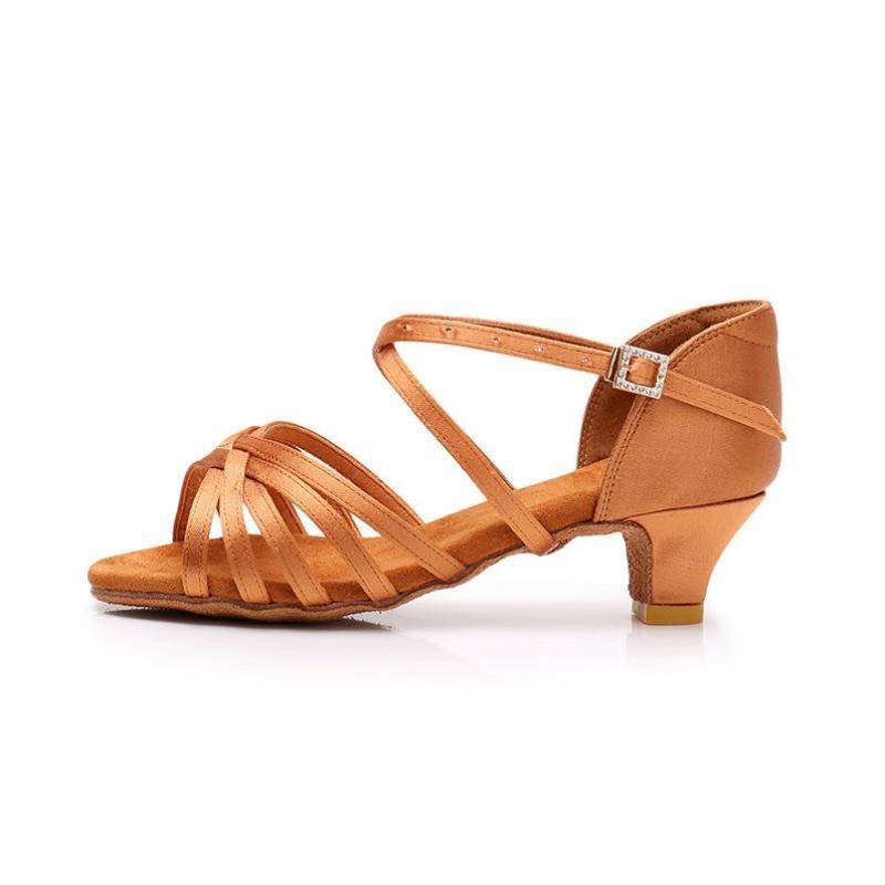 Practice girls test girl Latin dance shoes adult junior high -heeled training practitioner shoes dancing shoes new model