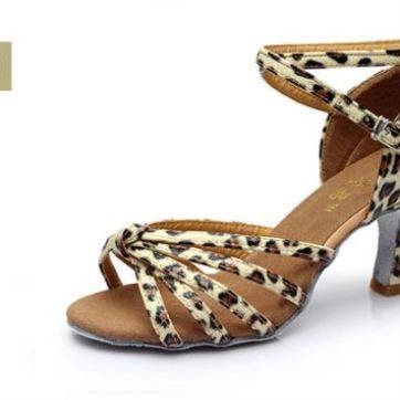 Adult Latin dance shoes girl beginner test dance shoes mid -high heel dancing summer training body shoes practice