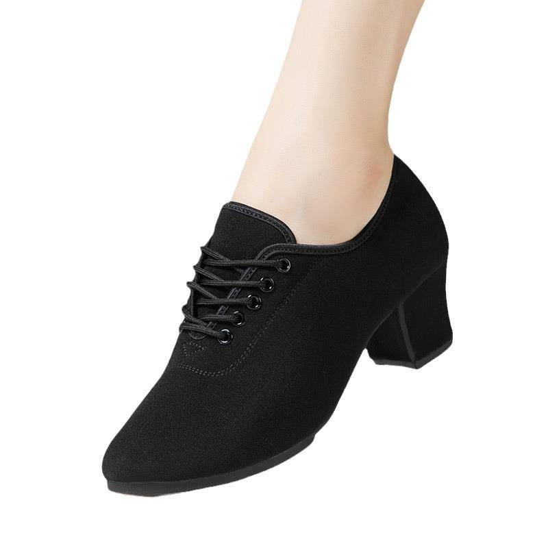 Latin Dance Shoes Female Middle High Heel Dance Dance Shoes Adult Soft Bottom Teacher Terring Shoes Square Plaza Dance Dance Shoes