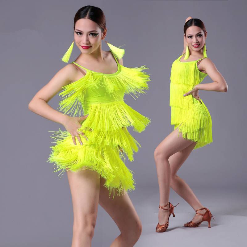 New Children's Latin Dance Flow Dress Girls National Standard Dance Performance Competition Practice Adult Latin Dance Service