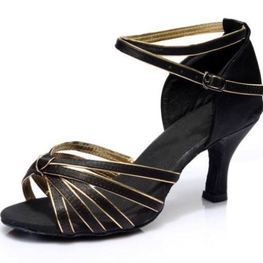 Latin dance shoes Dance shoes Latin dance shoes female adult low -heeled sandals junior test competition training