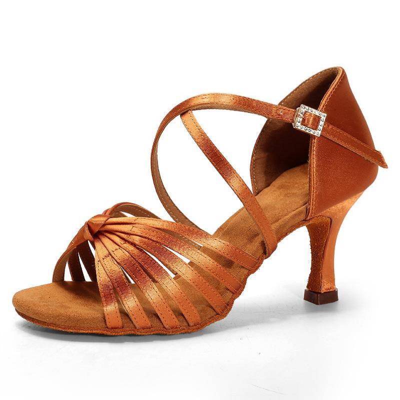 Women's Latin Dance Middle School beginner Shoes Female Dance Summer Girls Heel Friendship Dance Shoes Adult Bad