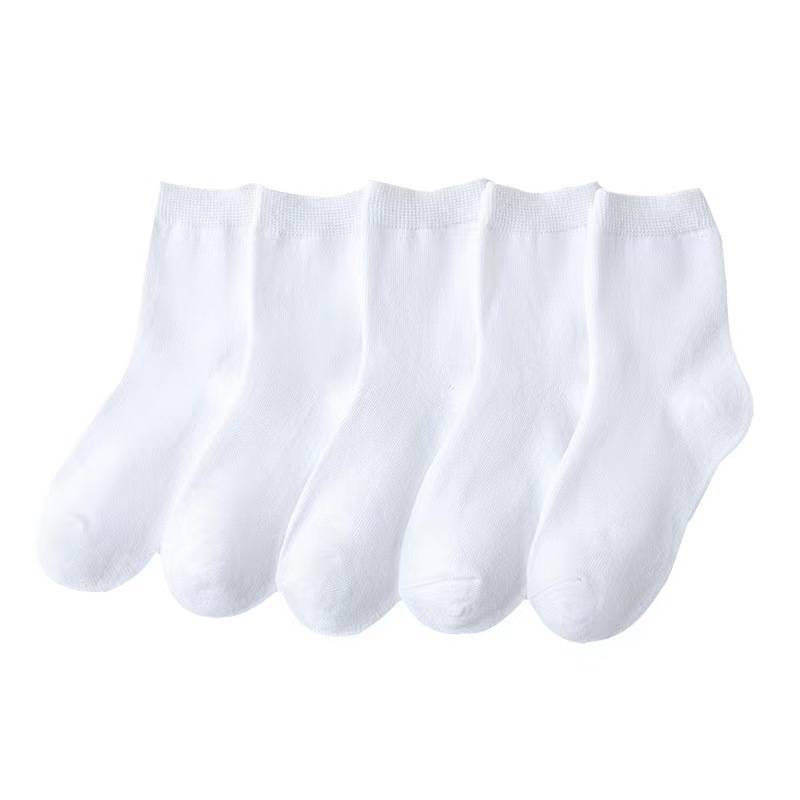 Latin dance socks competition test grade white boys and girls dance socks, gown, flag -raising student Little white sock cotton