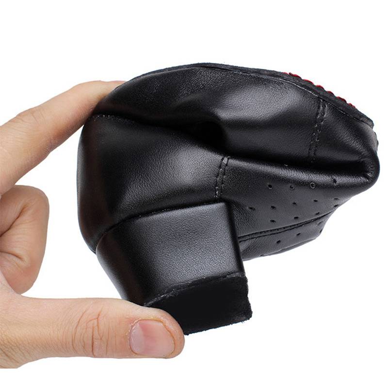 Latin dance shoes adult boys soft leather patent leather black just soft bottom denim two -point professional Lunba dance shoes