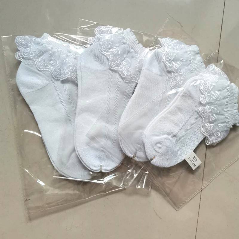 Children's Latin national labeling flower border socks white pull adult Latin accessories girl Latin socks