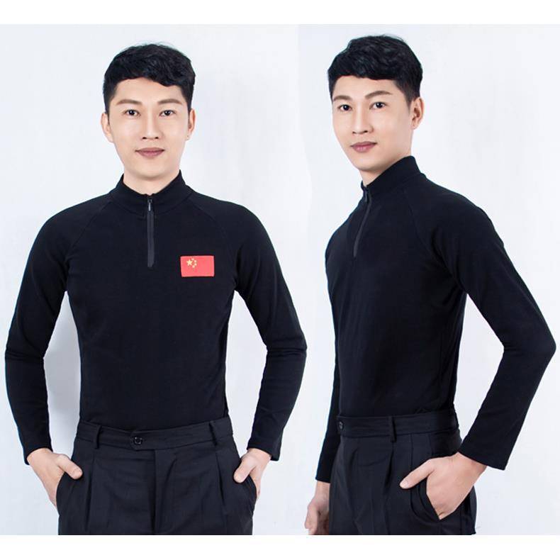 Men's long -sleeved dance service Latin dance country dance square dance -modern dance dance dance jacket practice dance service