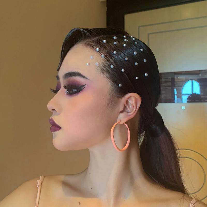 Latin dance headdress drill dance dance, bright diamond children's competition single flash drill children's hairstyle professional self -stick drill bar