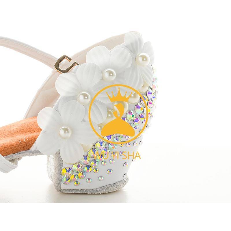 Dance Yisha Girls and Latin Shoe Drill Dance Shoes Competition Shoes Deep Skin Soffee Soft Bottom Dance Shoes