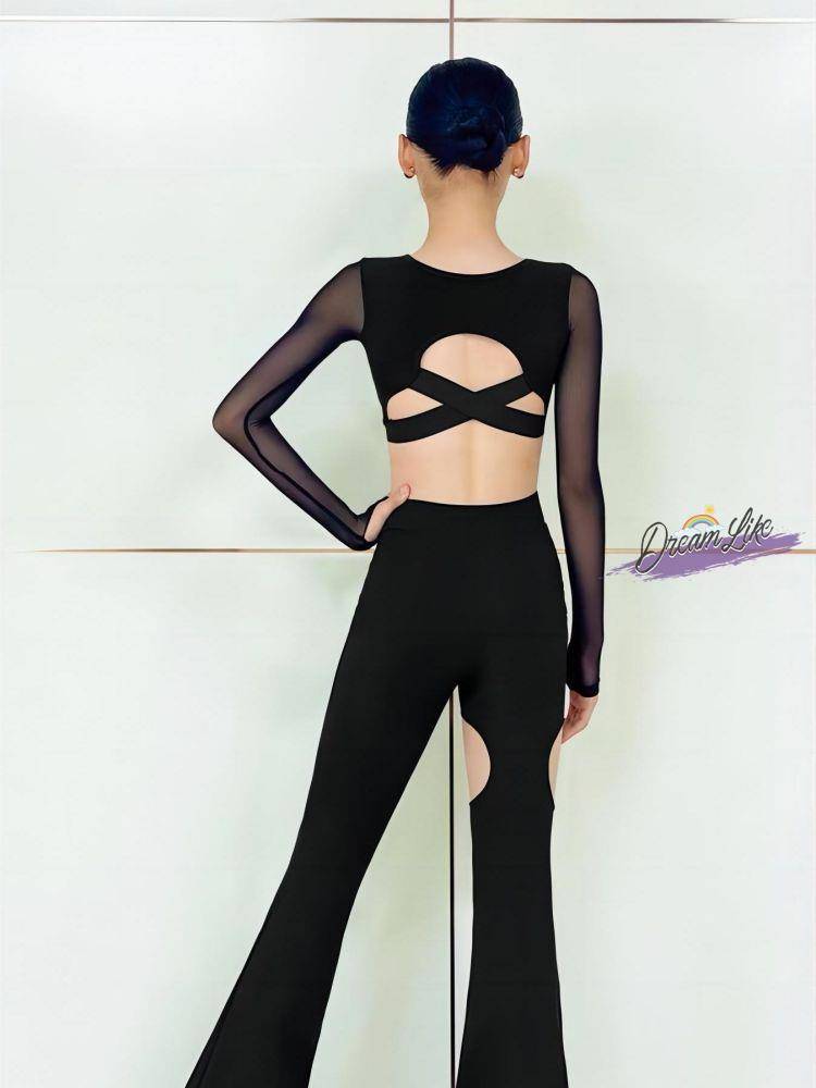 Children's Latin Dance 2024 New Latin Advanced Sets Set Sase Set Adult Modern Pants Form Speaker Practice Service