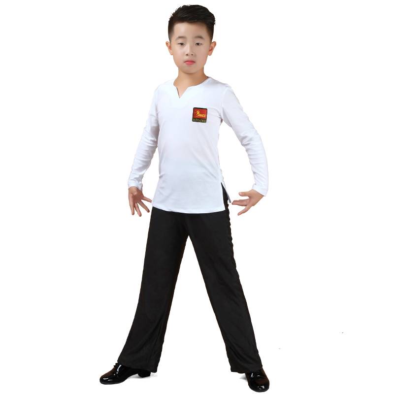 Boys Boys and Boy Latin Dance Clothing Set Children's Children's Practice Practice Boys Training Practice Services Summer Short Sleeve