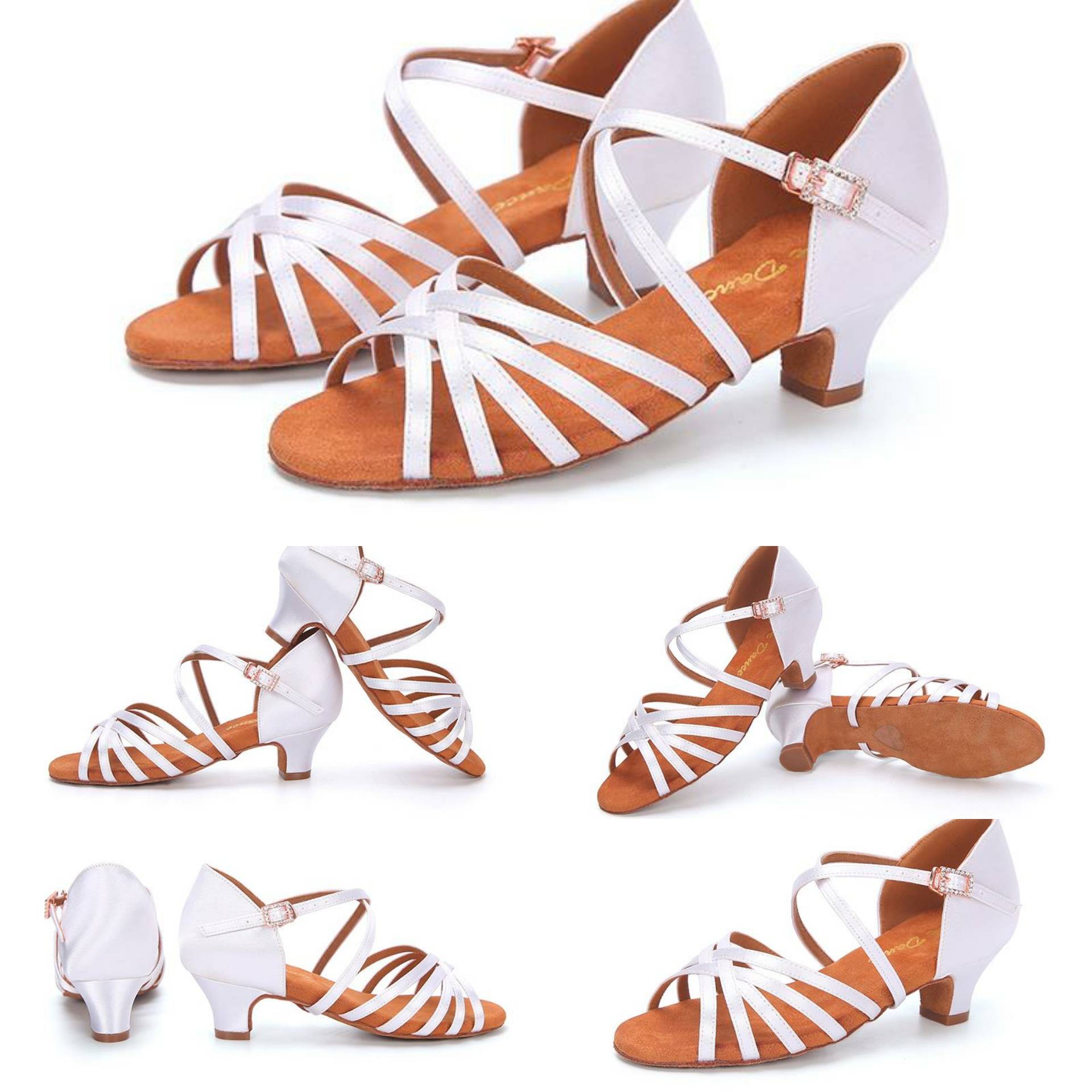 LOVEDANCE Latin Dance Shoes Soft Sole Scholars Practice Girls Girls Girls Low Dancing National Standard Little White Shoes
