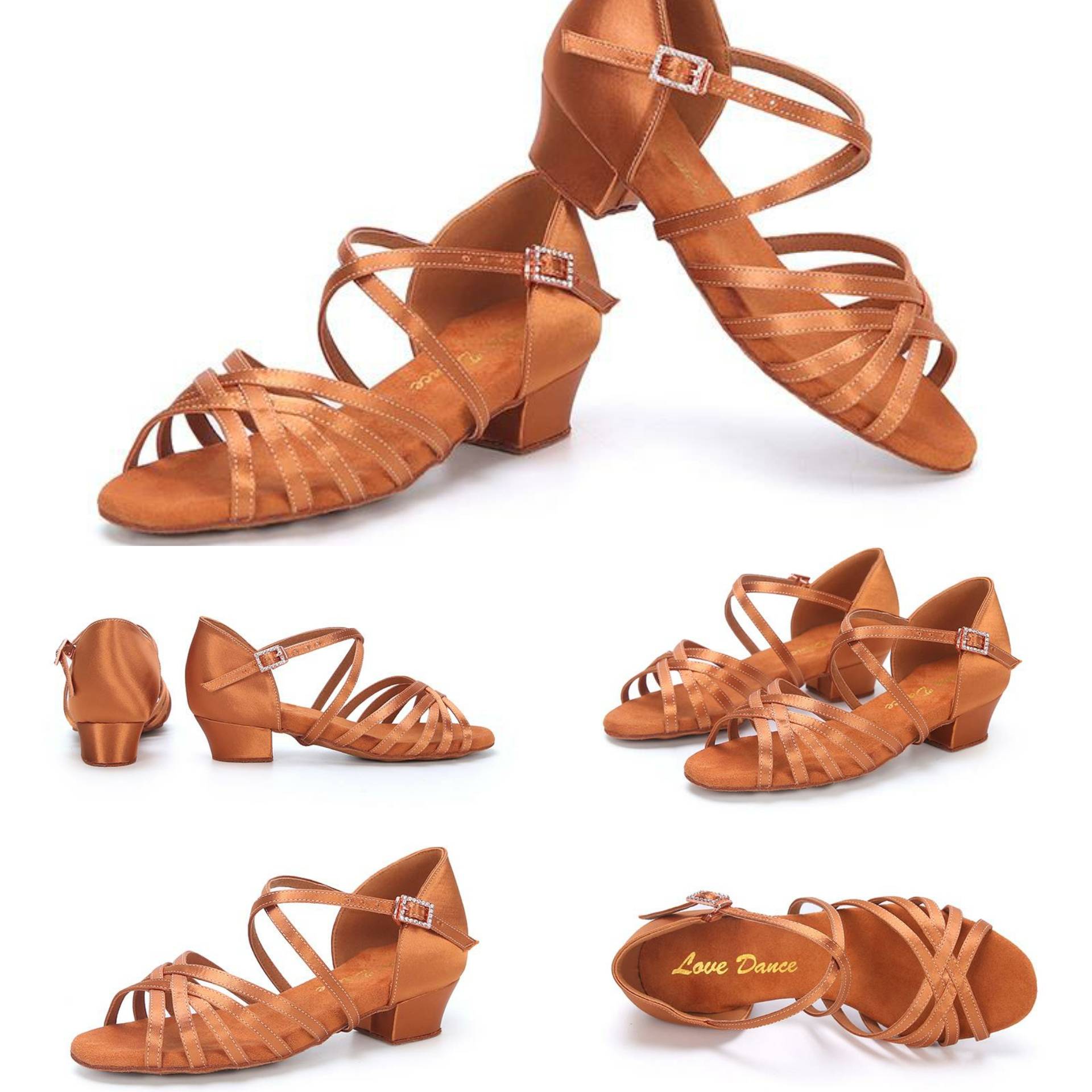 LOVEDANCE Latin Dance Shoes Soft Sole Scholars Practice Girls Girls Girls Low Dancing National Standard Little White Shoes