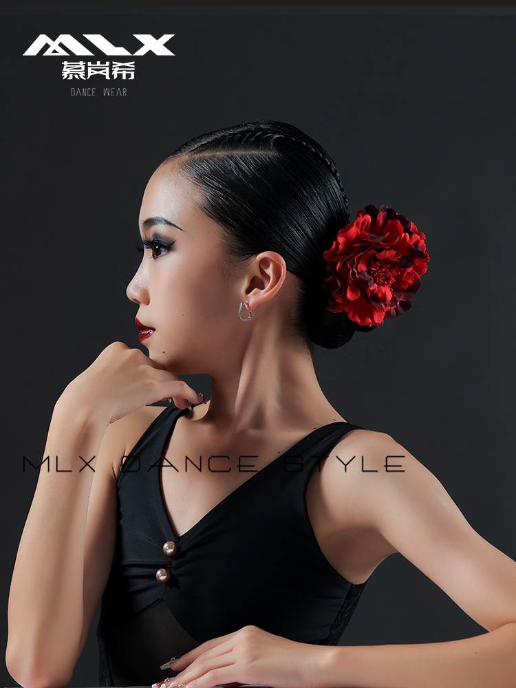 Children's new national standard Modern Dance Competition Specialty Latin Dance Children's Hair Top Flower Dance Performance Headgear
