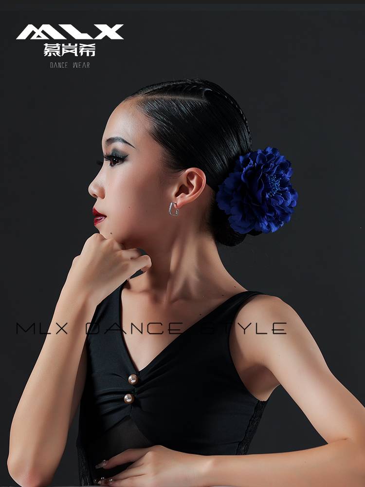 Children's new national standard Modern Dance Competition Specialty Latin Dance Children's Hair Top Flower Dance Performance Headgear