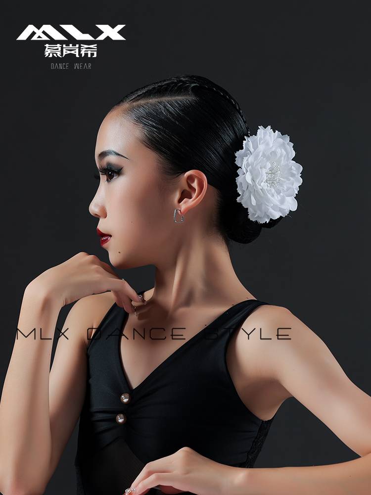Children's new national standard Modern Dance Competition Specialty Latin Dance Children's Hair Top Flower Dance Performance Headgear