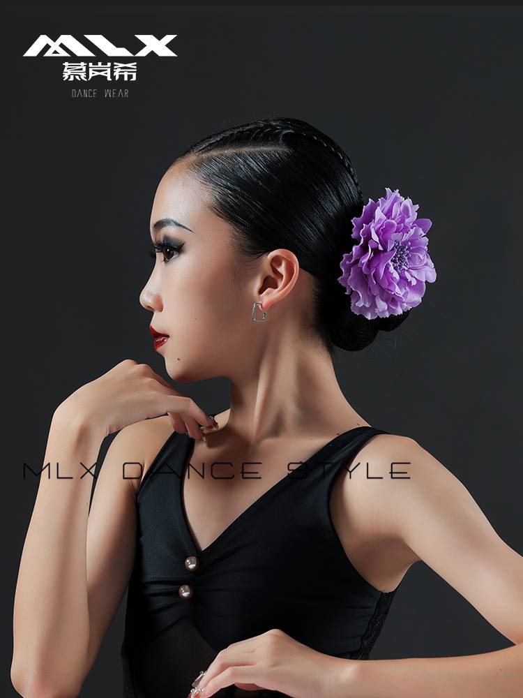 Children's new national standard Modern Dance Competition Specialty Latin Dance Children's Hair Top Flower Dance Performance Headgear