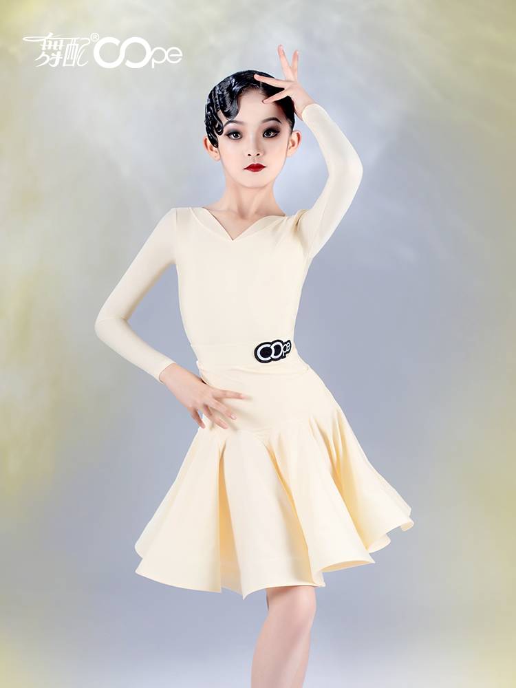 Spring new OOPE dance with long -sleeved children Latin dance high -level sense competition test stipulates the set of women