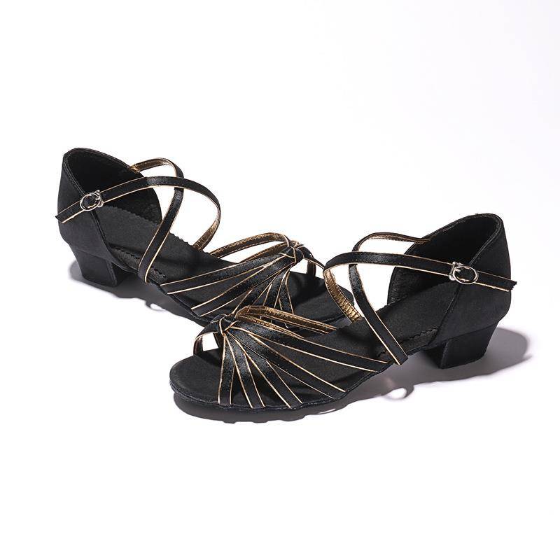 Children's beginner Children's summer Latin dance shoes girls soft bottom, low high heel girl practice practice dance shoes