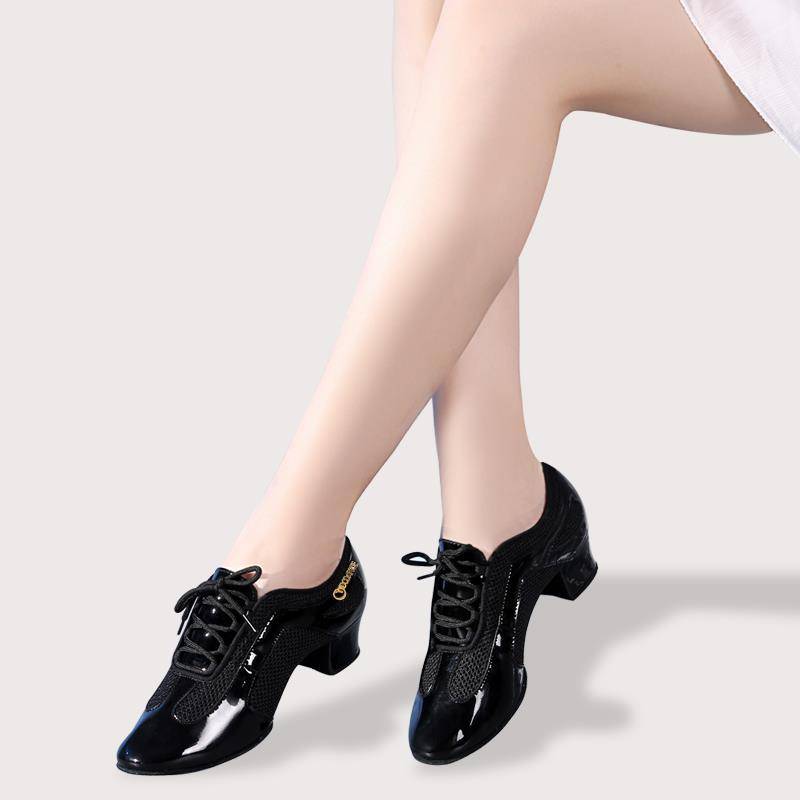 Professional Latin dance shoes adult ladies middle heel shoes soft sole dance shoes female square waterman waterman dance shoes