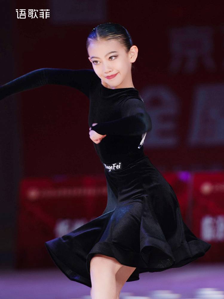 A new velvet for girls in a linguist flaming Latin dance