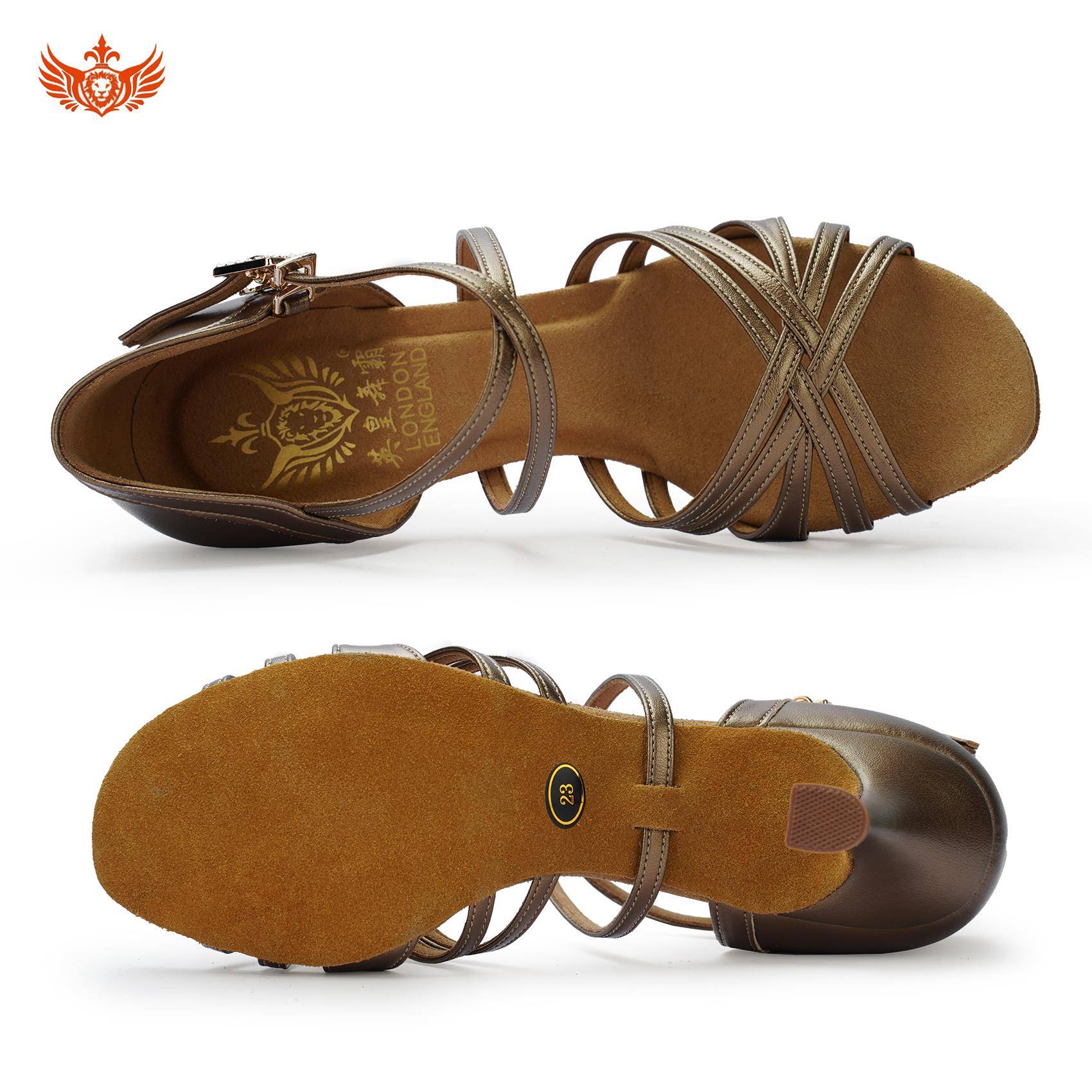 Palm oil color professional Latin dance shoes female adults with soft bottom dancing shoe country dance 2024 new model