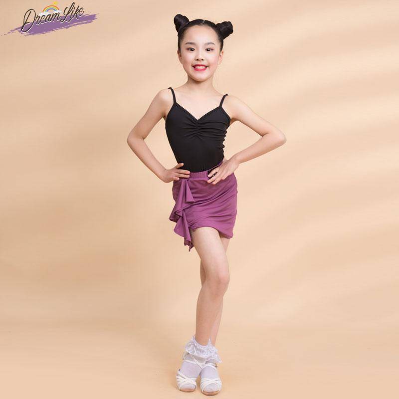 Summer Latin dance training service girl dance practice service young children's suspenders practice dance service conjoined jacket suits
