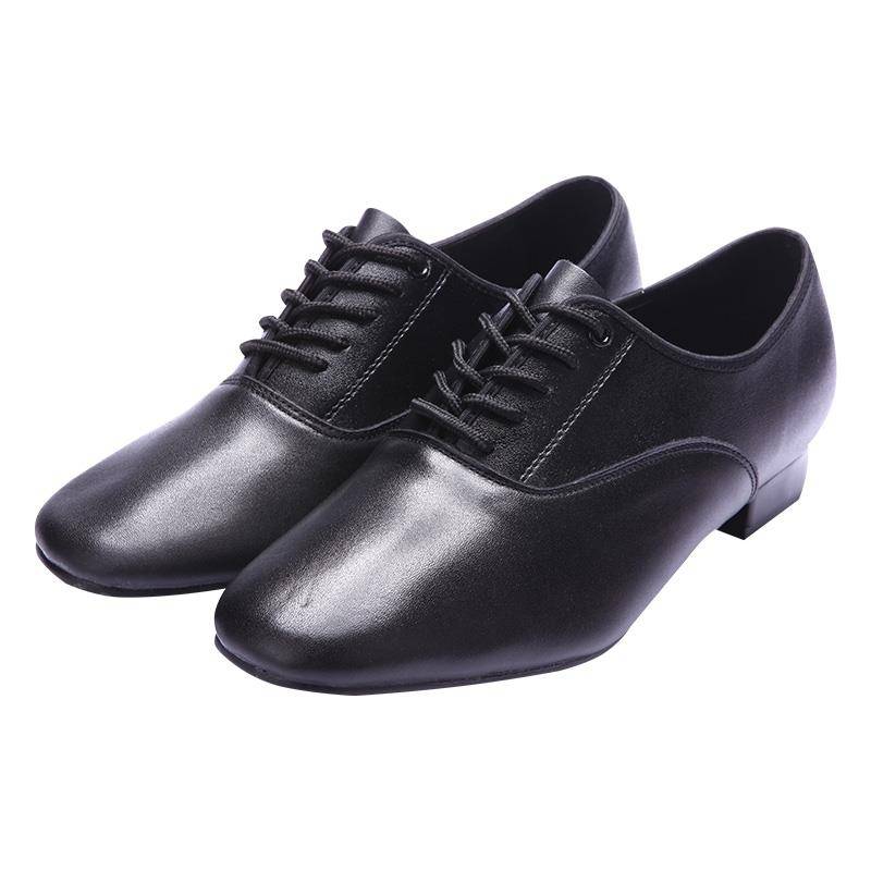 Latin dance shoes men's modern dance shoes adult soft bottom modern national standard cowhide dance leather square dance shoes