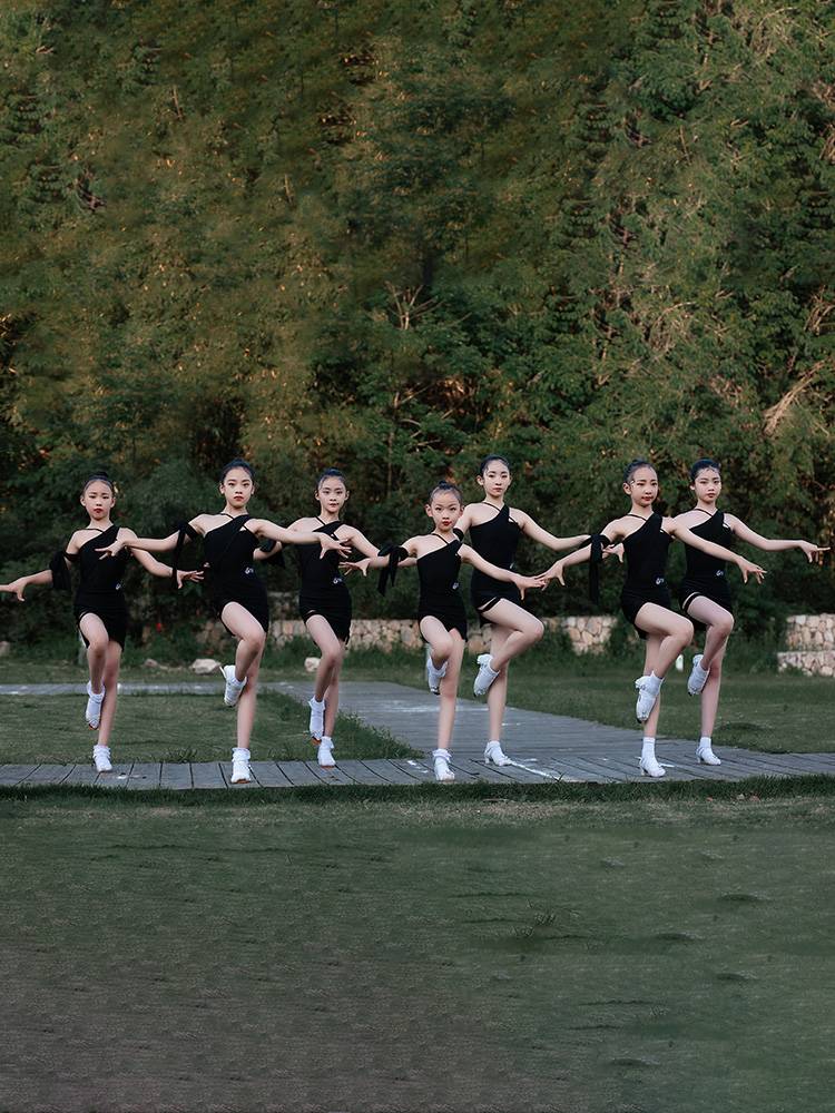 GTY Latin Dance Clothing Clothing 2024 New Senior Senior Girls Performing Performance Performance Dance Clothing Set