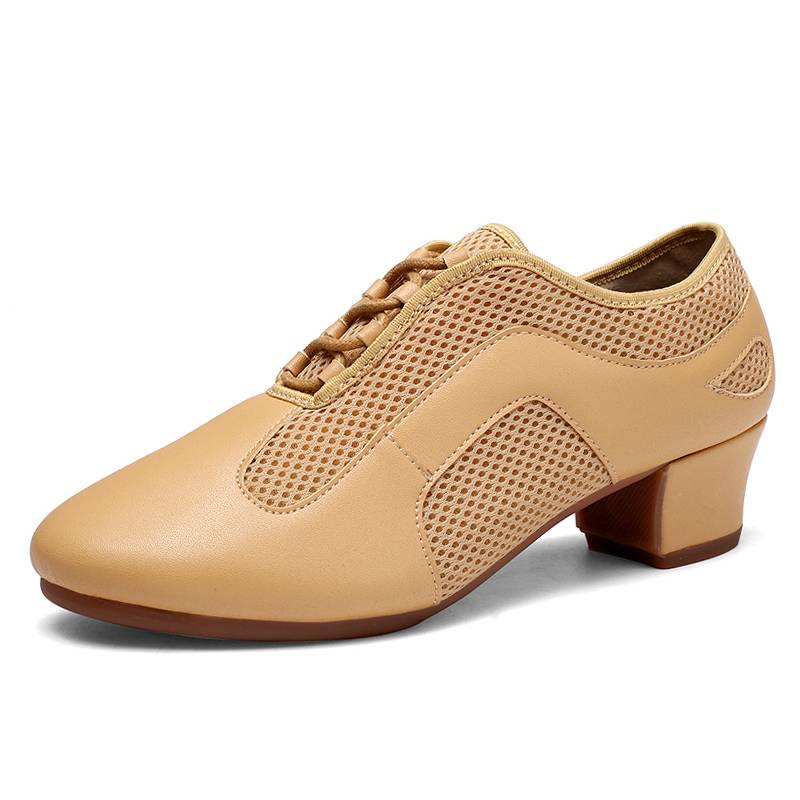 Trise Li's skin color Latin dance shoes female adult dancing shoes in the Latin teacher shoes soft soles practice dance shoes