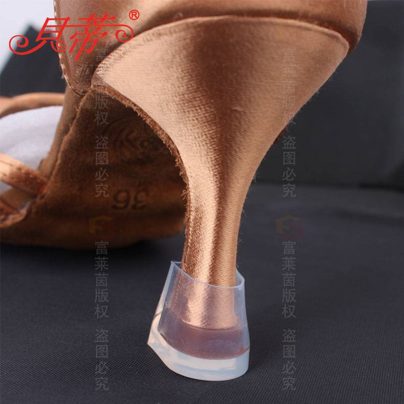 Latin dance shoes women's adult dance shoes soft soles Betty shoes heel wear resistance and increase high root anti -slip protective cover