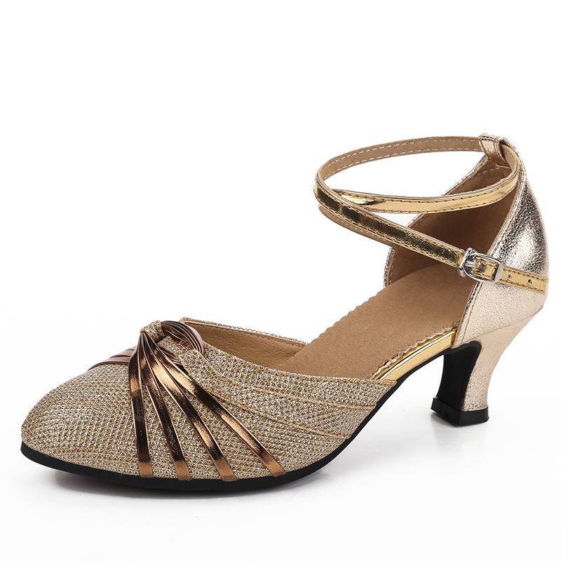 New Latin Dance Shoes Adult Women's Mid -Heel Dance Shoes Dance Shoes Friendship Square Dance shoes soft soles