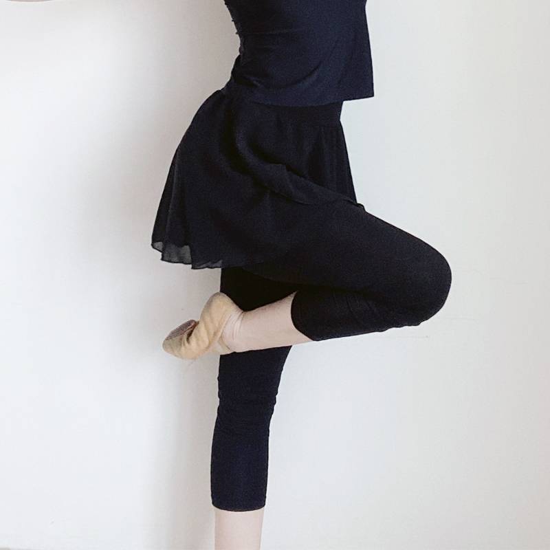 Body training dancing clothing adult Latin dance elegant fake two pieces of practice pants female modern classical dance skirt pants