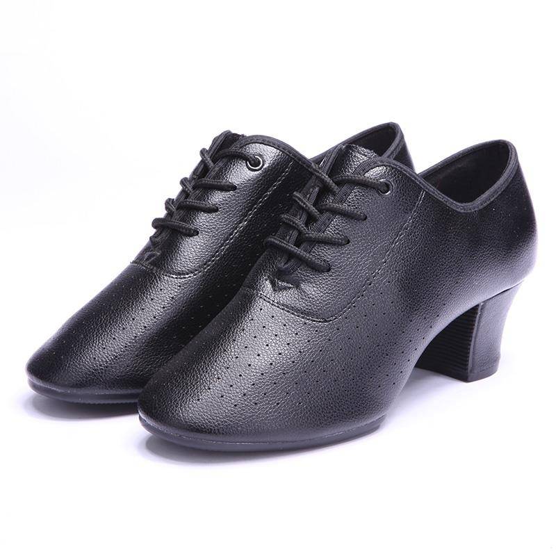Latin dance shoes ladies, adult leather white soft bottom, modern and medium -to -four seasons, seasons, waterman jumping square dance shoes