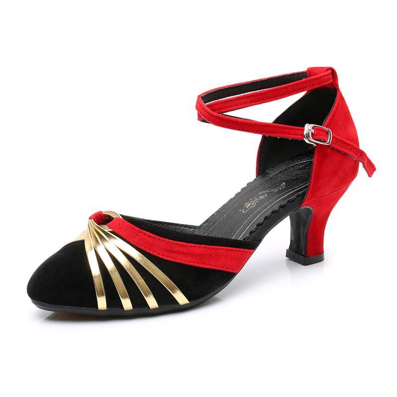 New dancing shoes female square dance shoes female soft bottom Latin dance shoes adult dance shoes mid -high heels dance female shoes