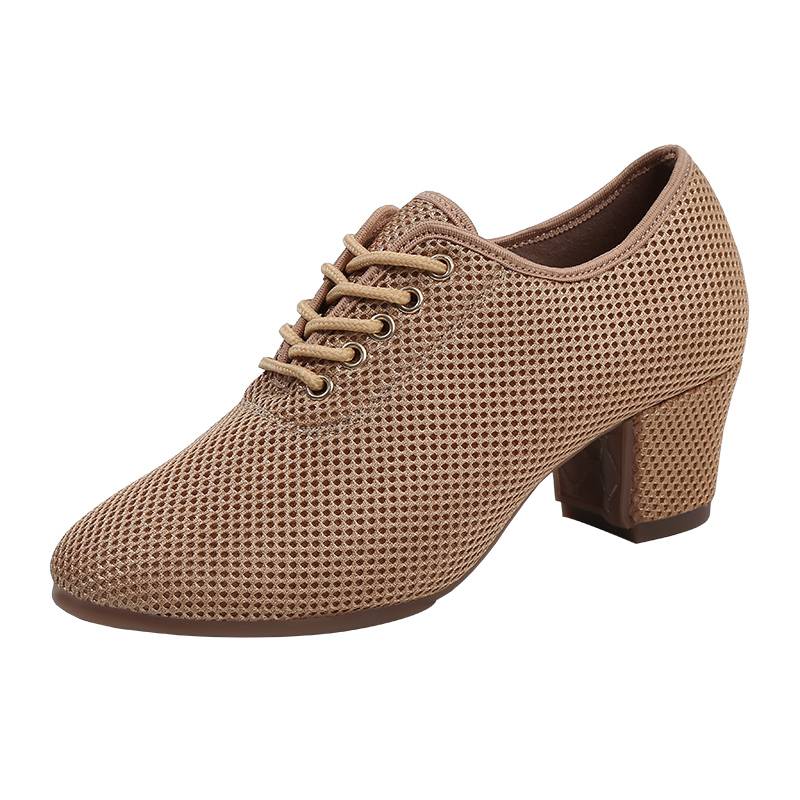 Dance Shoes Women's Summer Teacher Women's Shoes Professional Todels Training Shoes Breath and soft bottom outdoor square Latin dance