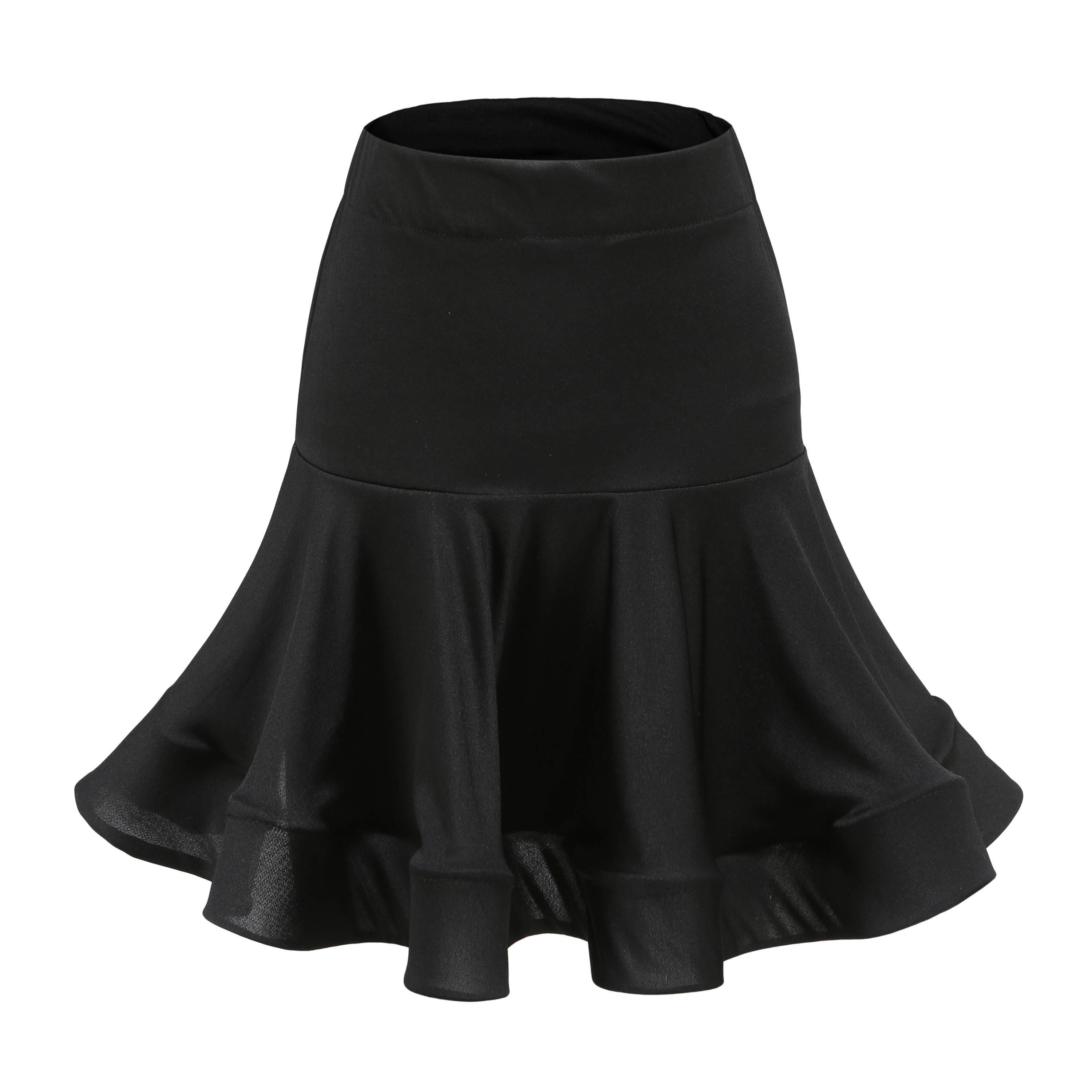 Children's clothing Latin dance dance skirt girl long short -sleeved dance clothes practicing pleated skirt Lunbache