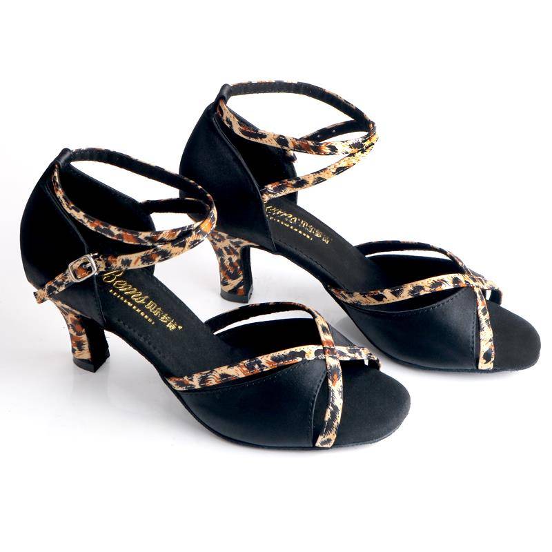 New Latin Dance Shoes Female Adult Red Sandals just dance shoes square women's soft bottom high -heeled dance shoes