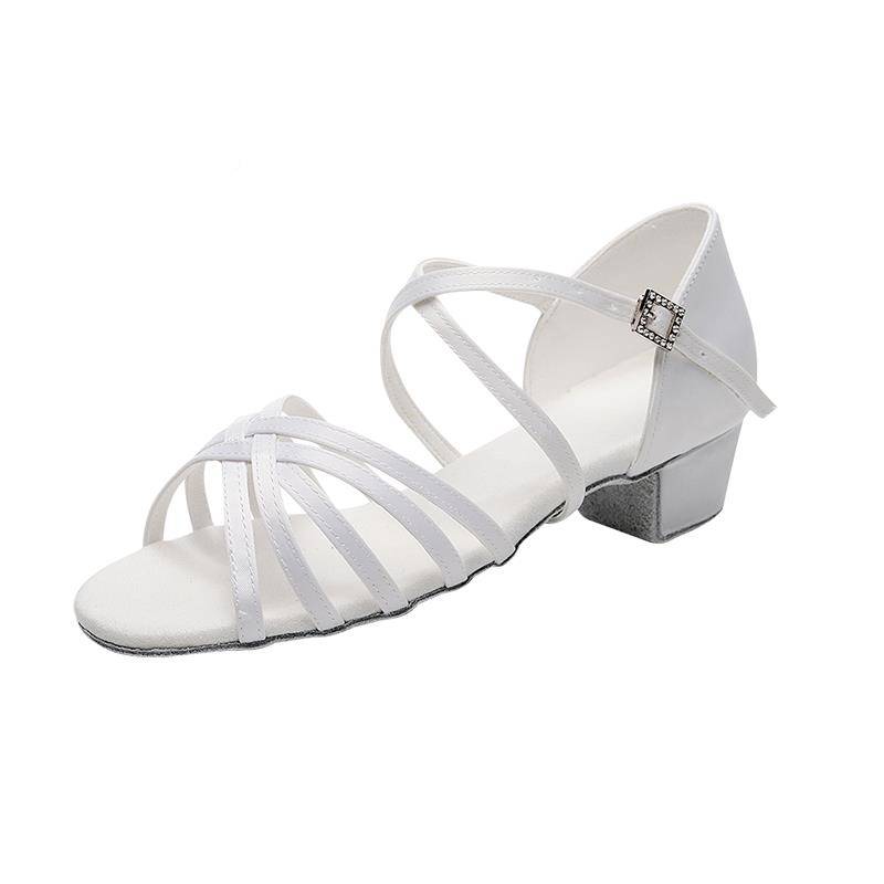 Children's Latin Shoes Female Dance Children's Children's White Female Lands Ding Shoe Soft Waves Children's Competition Dance Primary School 001 Dance