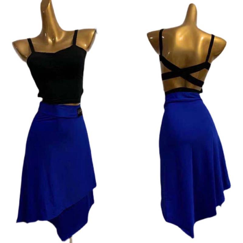 New camisole with chest pad dance half -body skirt Latin dance bandwad, versatile split practice uniform set special price