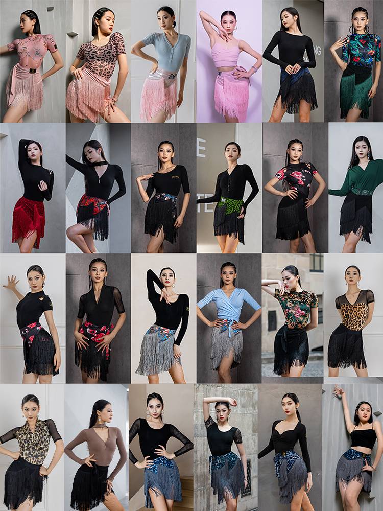 dancebaby Latin dance dance skirt adult dress new dress half skirt women's pants short skirt flowing soverell scarf 121